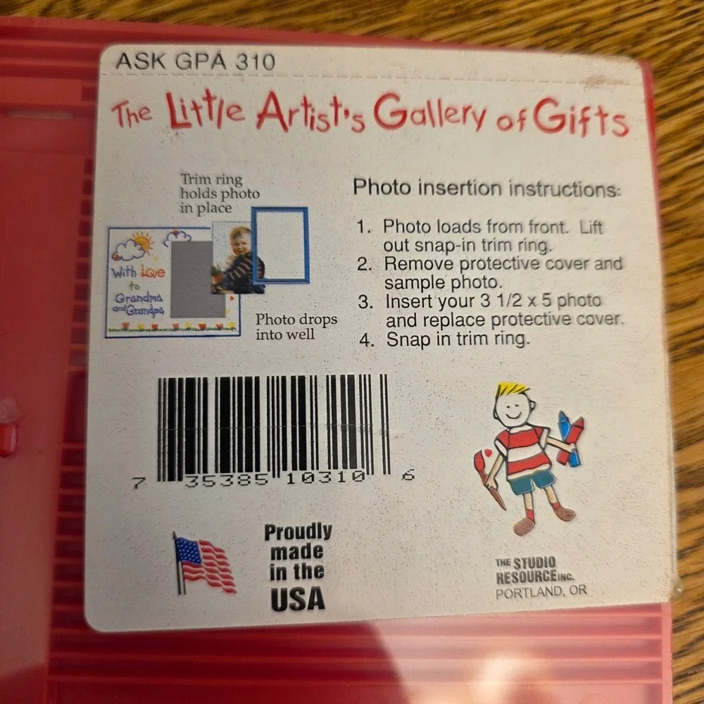 NWT Little Artists Gallery‎ Gifts Christmas Photo Frame Naughty Nice Ask Grandpa
